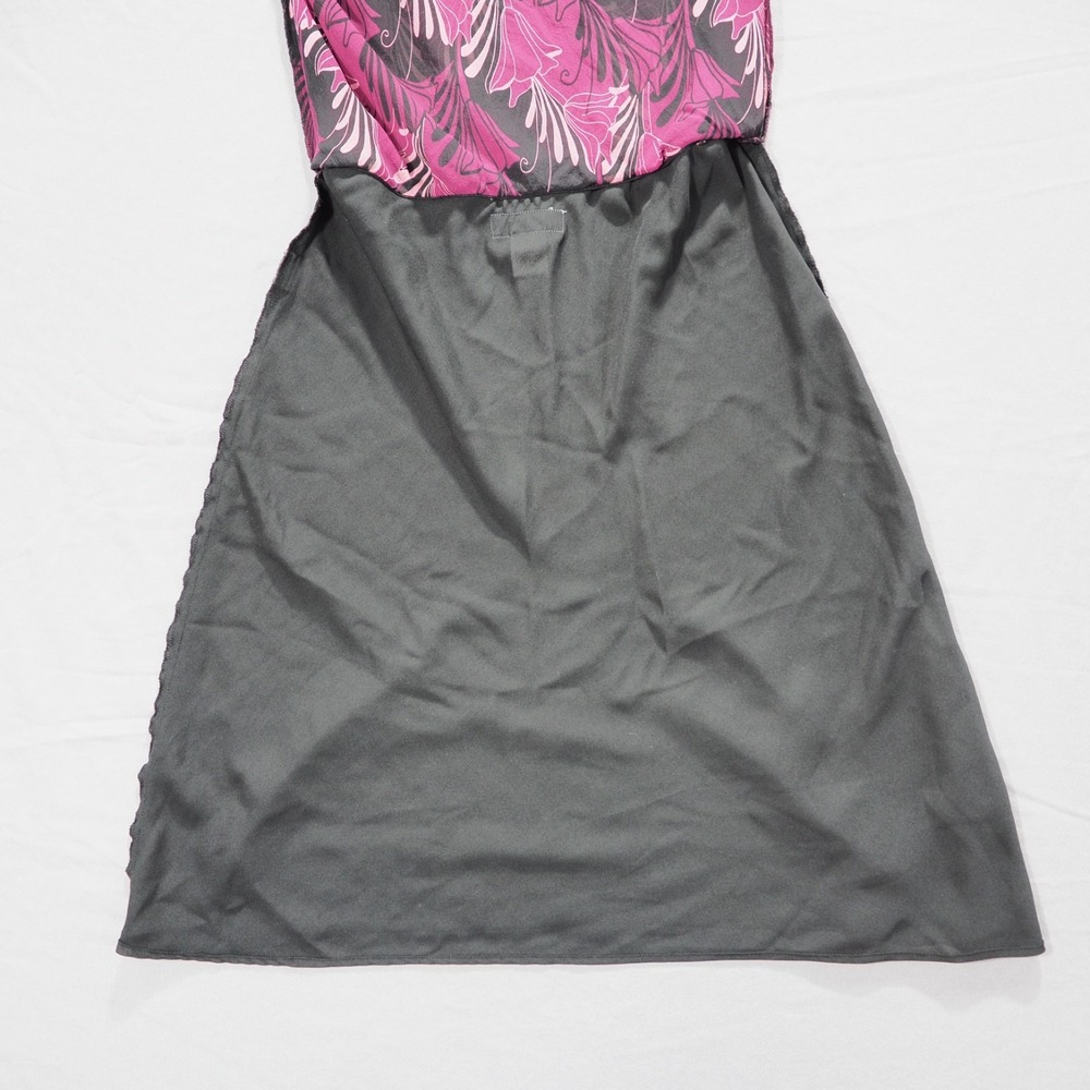Worthington Skirt Womens 10 Pink Floral Silk High Low Hem Art Deco Midi Lined - Picture 9 of 11